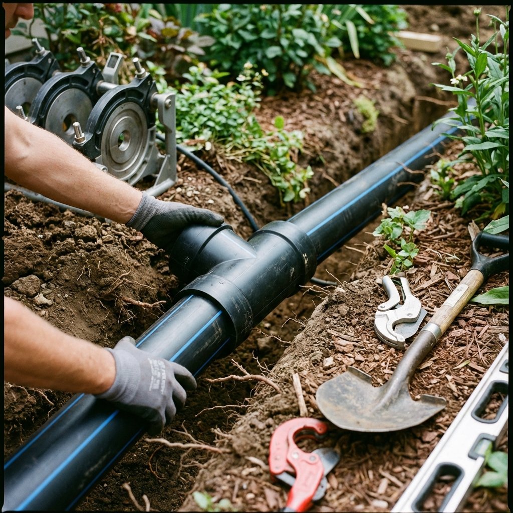 Boru Döşeme ve Eklenti Montajı - bahcebakim.tr uygulama adımı