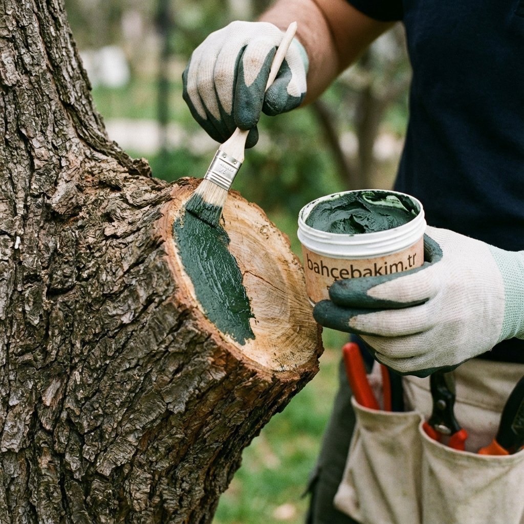Aşı Macunu ile Koruyucu Pansuman - bahcebakim.tr uygulama adımı