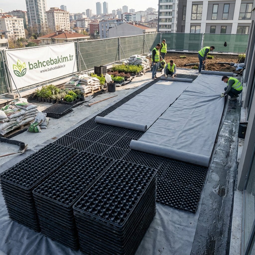 Akıllı Drenaj ve Filtre Katmanı - bahcebakim.tr uygulama adımı
